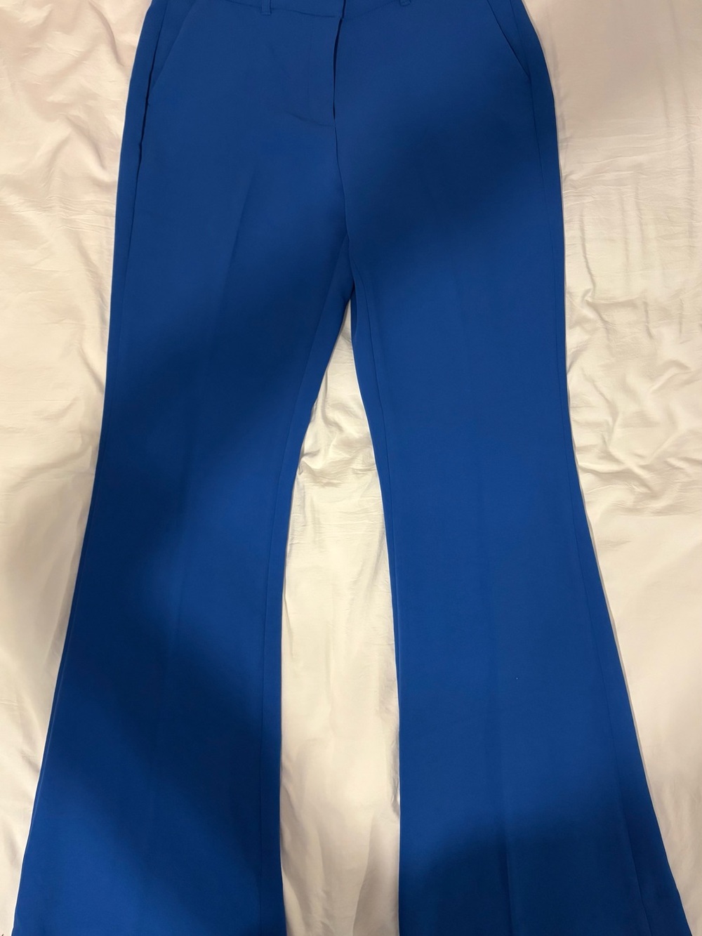 White House Black Market NWOT Blue Crepe Bootcut Pants